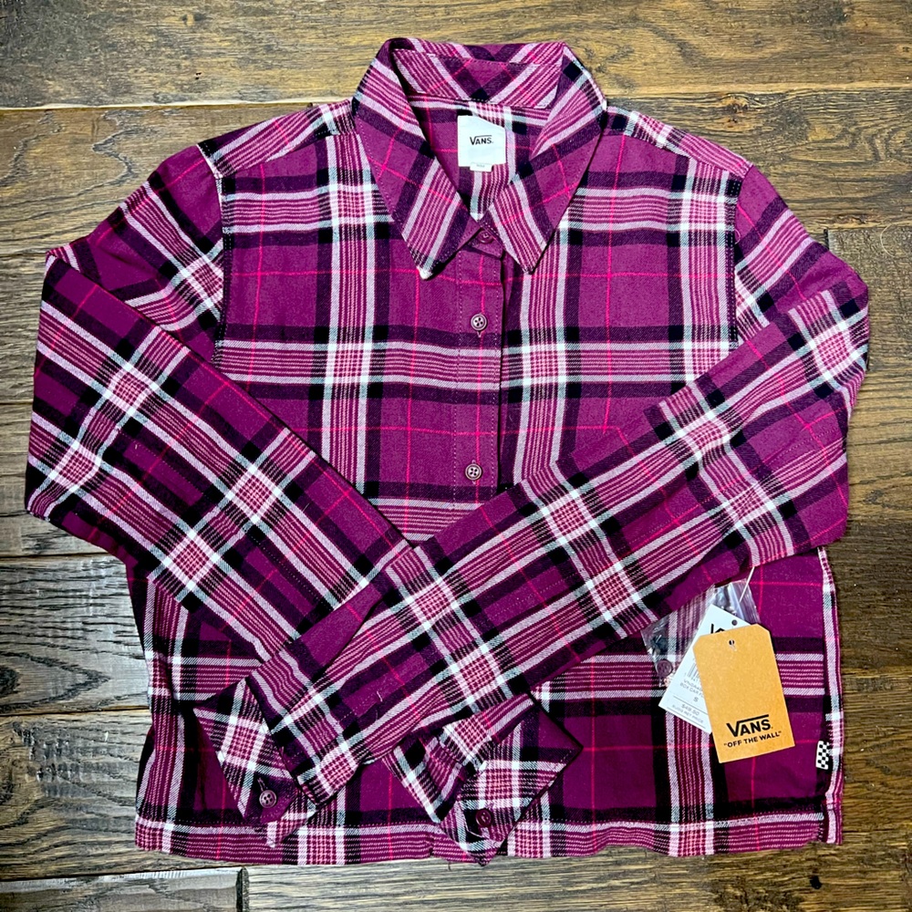 Vans Off the Wall cropped flannel